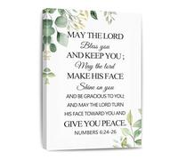 KCDFDVJFBM Faith Based Wall-Art May The Lord Bless You And Keep You Numbers 6:24-26 Bible Verse Poster Christian Blessing Quote Inspirational Gift(Framed,12x18inch(30x45cm))