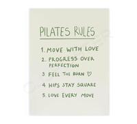 KCDFDVJFBM Fitness Motivation Poster Pilates Rules and Principles Canvas Wall-Art for Home Gym and Exercise Room Decor(Unframed,12x18inch(30x45cm))