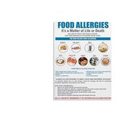 KCDFDVJFBM Food Allergy Awareness : 9 Major Allergens FDA Chart for Restaurants, Schools & Kitchen(Framed,12x18inch(30x45cm))