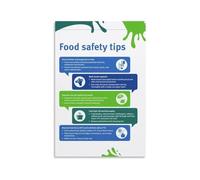 KCDFDVJFBM Food Hygiene Practices Poster Kitchen Chart Canvas Print Wall Decor for Home Prevention of Cross Contamination(Unframed,12x18inch(30x45cm))