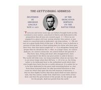 KCDFDVJFBM Framed Gettysburg Address Print, Abraham Lincoln Speech Ready to Hang, Historical Wall-Art for Office Study Room(Unframed,08x12inch(20x30cm))