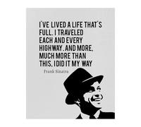 KCDFDVJFBM Frank Sinatra I Did It My Way Lyrics Wall-Art - Retro Music for Studio, Bedroom, and Bar Decor(Unframed,08x12inch(20x30cm))