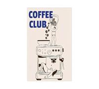 KCDFDVJFBM Funny Kitchen Wall-Art Humorous Coffee Poster Abstract Espresso Machine Print for Home Decor Barista Gift for Him or Her(Framed,16x24inch(40x60cm))