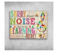 KCDFDVJFBM Funny Music Class Poster Sorry About The Noise But We Are Learning Here Teacher Must Haves Classroom Decor(Framed,12x18inch(30x45cm))