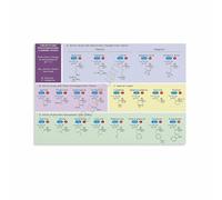 KCDFDVJFBM Genetic Code Amino Acids Chart Poster DNA Codon Table Reference Canvas Wall-Art for Med Student Biology Study Aid Gift(Framed,08x12inch(20x30cm))
