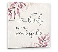 KCDFDVJFBM Girl Sign Boho Nursery Wall-Art Isn't She Lovely Girls Room Decorations Print Canvas Painting for Home Nursery(Unframed,08x12inch(20x30cm))