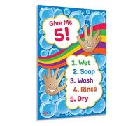 KCDFDVJFBM Give Me Handwashing - Wash Your Hands Sign for - Preschool, Daycare, School Nurse & Classroom Bathroom Decor(Framed,16x24inch(40x60cm))
