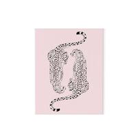 KCDFDVJFBM Graphic Leopard Print, Two Leopards Modern Poster, Contemporary Wall-Art for Living Room & Bedroom Decor(Unframed,08x12inch(20x30cm))