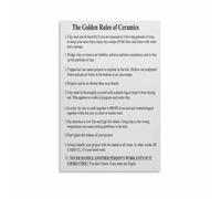 KCDFDVJFBM Guide to Ceramics Poster, Key Pottery Principles & Techniques, Educational Reference Canvas Art for Beginner or Potter’s Home Studio(Framed,12x18inch(30x45cm))