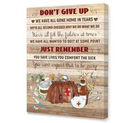 KCDFDVJFBM Healthcare Appreciation Gift - Don't Give Up Quote on Canvas, Uplifting & Motivational Art for Hospital Break Room or Nurse's Station(Unframed,12x18inch(30x45cm))
