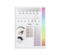 KCDFDVJFBM Home Beauty Studio Decor Eyelash Extension Chart Lash Artist Guide Canvas Wall-Art Poster Print(Unframed,16x24inch(40x60cm))
