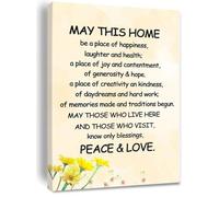 KCDFDVJFBM Home Blessing Quote Wall-Art Print Family Happiness Poster for Housewarming Gift Living Room Bedroom Decor(Unframed,12x18inch(30x45cm))