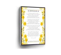 KCDFDVJFBM Home Office School Decor Daffodils Canvas Print by William Wordsworth I Wandered Lonely as a Cloud Poem Wall-Art(Unframed,12x18inch(30x45cm))