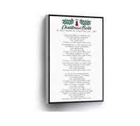 KCDFDVJFBM Home Office School Decor I Heard the Christmas Bells Canvas Print Henry Wadsworth Longfellow Poem Wall-Art(Unframed,12x18inch(30x45cm))
