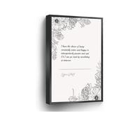 KCDFDVJFBM Home Office School Decor Sylvia Plath Quote I Can Go Mad By Ricocheting Canvas Print Wall-Art(Framed,08x12inch(20x30cm))