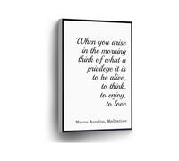 KCDFDVJFBM Home Office School Decor When You Arise in the Morning Think of What a Privilege It Is to Be Alive Canvas Print Marcus Aurelius Wall-Art(Unframed,12x18inch(30x45cm))