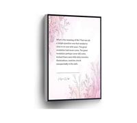 KCDFDVJFBM Home Office School Wall Decor Virginia Woolf Canvas Print What Is The Meaning Of Life Quotes Wall-Art Poster Literature Inspirational Gift(Framed,16x24inch(40x60cm))