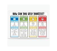 KCDFDVJFBM How Might You Feel Feelings Poster Emotional Intelligence Wall-Art Self Care Coping Strategies Educational Print for Classroom Counseling Office Decor(Unframed,16x24inch(40x60cm))