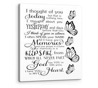 KCDFDVJFBM I Thought Of You Today But That Is Nothing Butterfly Wall-Art Romantic Love Saying Wedding Memorial Print Home Office Decor(Framed,08x12inch(20x30cm))
