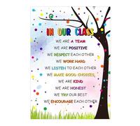 KCDFDVJFBM Inspirational Back To School Classroom Poster Motivational Decor for Preschool Kindergarten Elementary Teacher Supplies(Framed,08x12inch(20x30cm))