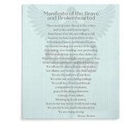 KCDFDVJFBM Inspirational Canvas for Office Brave Heart Emotional Resilience Wall-Art Space Decor(Unframed,12x18inch(30x45cm))