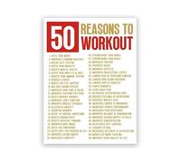 KCDFDVJFBM INSPIRATIONAL GYM Wall-Art Motivational Quote Canvas Print Top Reasons to Workout Fitness Decor for Home Gym Garage Gym Office Bedroom(Unframed,16x24inch(40x60cm))