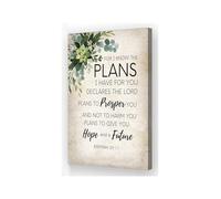 KCDFDVJFBM Jeremiah 29:11 Framed Wall-Art Bible Verse Poster I Know The Plans for You Inspirational Christian Home Decor(Unframed,08X12inch(20X30cm))