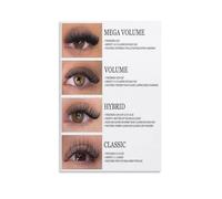 KCDFDVJFBM Lash Extensions Style Chart Poster Eyelash Types Guide Reference Wall-Art for Makeup Artist Room Beauty Salon Student Decor(Unframed,12x18inch(30x45cm))
