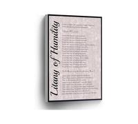 KCDFDVJFBM Litany of Humility Canvas Print Catholic Prayer Dandelion Wall-Art Minimalist Decor for Home Office School(Framed,16x24inch(40x60cm))