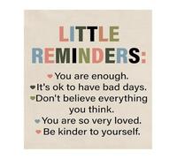 KCDFDVJFBM Little Reminders Wall-Art Set - “You Are Enough” & “Be Kind” Posters, Encouraging Quotes for Girls Room, Women’s Home Office, Room Decor (Unframed,12x18inch(30x45cm))