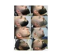 KCDFDVJFBM Mens Beard Style Poster Barbershop Wall-Art Vintage Barber Tools Canvas Print for Man Cave Decor Home Office Gift for Him(Unframed,16x24inch(40x60cm))