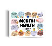 KCDFDVJFBM Mental Health Awareness Wall Art - Framed Affirmations Print for Therapy Office, School Counselor & Classroom - Supportive & Calming Decor(Unframed,08x12inch(20x30cm))