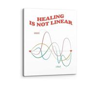 KCDFDVJFBM Mental Health Recovery Art Is Not Linear Self Love Quote Canvas Painting for Therapist Office Hospital Room(Unframed,12x18inch(30x45cm))
