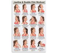 KCDFDVJFBM Mewing Technique Poster Jawline Development Chart Canvas Painting Wall Hang for Dining Room