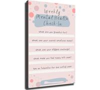 KCDFDVJFBM Mindful Living Guide Poster Topics for Self Care and Mental Wellness Supportive Wall-Art(Framed,12x18inch(30x45cm))