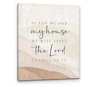 KCDFDVJFBM Modern Christian Print As For Me And My House We Will Serve The Lord Bible Verse Joshua 24:15 Wall-Art for Home Bedroom Living Room Office Decor(Framed,16x24inch(40x60cm))