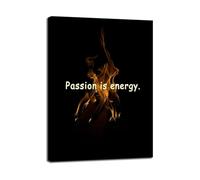 KCDFDVJFBM Modern Passion Quote Poster - Passion Is The Motivational Wall-Art for Office Decor(Unframed,08x12inch(20x30cm))