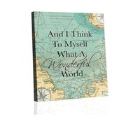 KCDFDVJFBM Modern World Map Poster Canvas Wall-Art for Home Office Decor Large Wall Map Print Decorative Art Travel Inspired Gift Idea(Unframed,12X18inch(30X45cm))