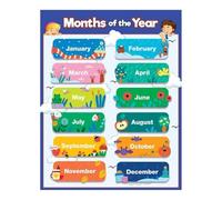 KCDFDVJFBM Months of the Year Wall Chart Educational Poster for Classroom Preschool Kindergarten Homeschool Seasons Learning Tool(Unframed,16x24inch(40x60cm))