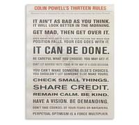 KCDFDVJFBM Motivational Management Principles Canvas Wall-Art for Office Workspace Inspirational Leadership Poster(Framed,16x24inch(40x60cm))