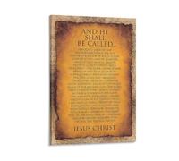 KCDFDVJFBM “Name Above All Name” Bible Verse Wall-Art, Vintage Christian Canvas Print, Inspirational Decor for Church, Study or Prayer Corner(Framed,12x18inch(30x45cm))
