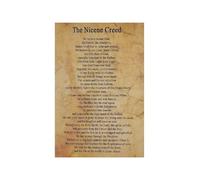KCDFDVJFBM Nicene Creed Prayer Poster Apostles Creed Wall-Art Religious Faith Decor Home Prayer Room Bedroom(Unframed,08x12inch(20x30cm))