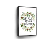 KCDFDVJFBM Nutrition Sign Wall-Art Let Food Be Your Medicine Canvas Print Plant Based Chiropractor Decor for Home Office School(Unframed,12x18inch(30x45cm))