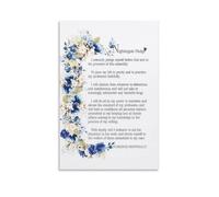 KCDFDVJFBM Office Clinic Decor Nurse Inspiration Poster Florence Nightingale Prayer Pledge Canvas Wall-Art Print(Framed,12x18inch(30x45cm))
