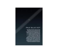 KCDFDVJFBM Planetary Perspective Quote Art Print, Pale Blue Dot Astronomy Poster for Scientists, Teachers, Students Motivational Gift(Framed,12x18inch(30x45cm))