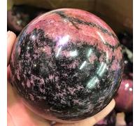 KCDFDVJFBM Plum Tourmaline Stone Ball, Hand Cut Crystal Ornaments (Size : 90-100mm)