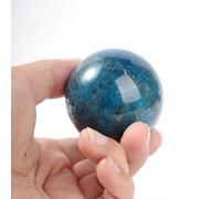 KCDFDVJFBM Polished Blue Apatite Crystal Sphere | Ball Sculpture Figurine | Feng Shui Divination Gemstone |Decorations Gifts|Home Desk Decor,45~50mm