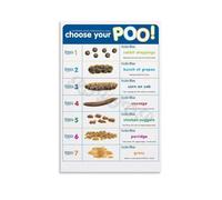 KCDFDVJFBM Poop Chart & Bristol Stool Scale - Complete Digestive Health Reference for Clinic(Framed,12x18inch(30x45cm))