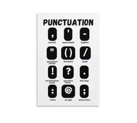 KCDFDVJFBM Punctuation Symbol Wall-Art, Contemporary Typography Poster Print, Minimalist Home Decor for Living Room, Bedroom and Office(Framed,16x24inch(40x60cm))