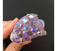 KCDFDVJFBM Rainbow Angel Halo Crazy Amethyst Cluster Quartz Crystal Rough Plagioclase Gift Ornaments (Size : 900-950g)